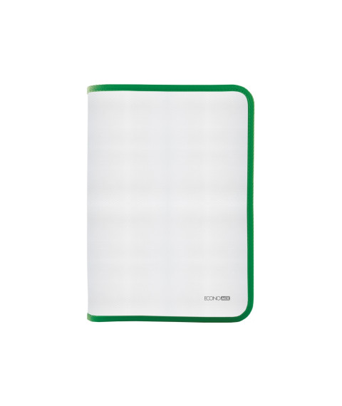 Mapa cu fermoar Economix A4 (plastic/verde) E31644-99